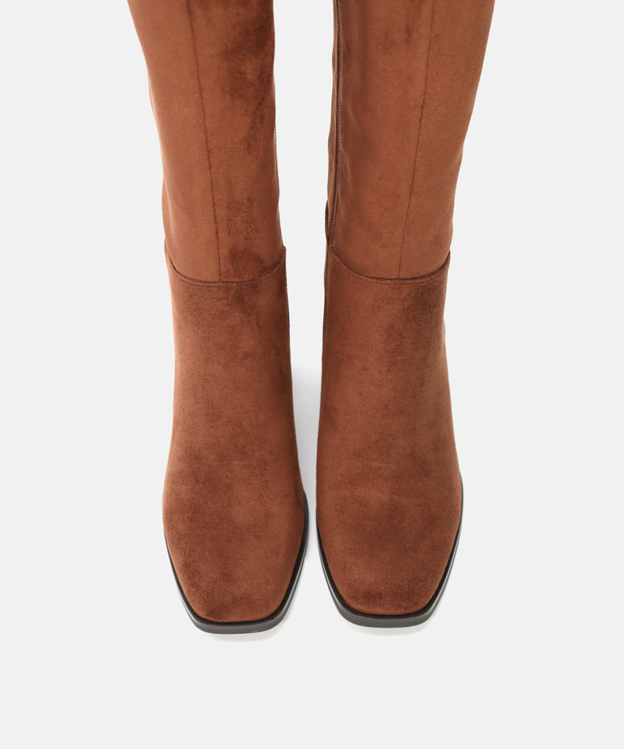 Botas altas tac&oacute;n punta cuadrada image number null